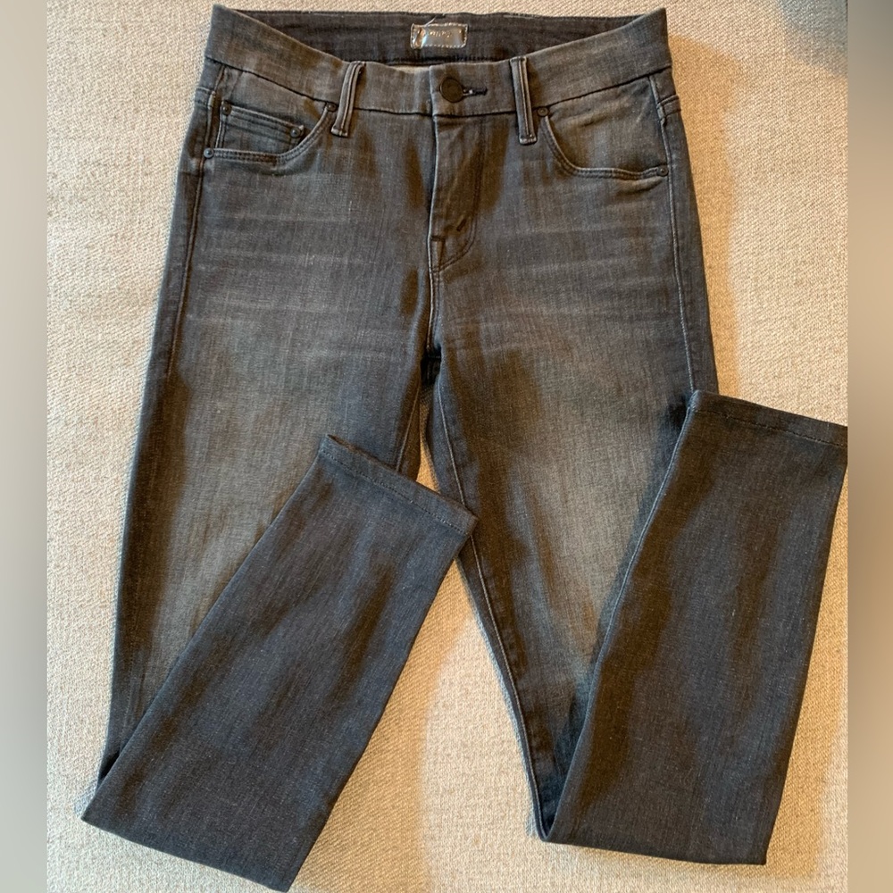 Mother The Looker Jeans 24 - Rebels and Lovers Denim Black Gray Skinny